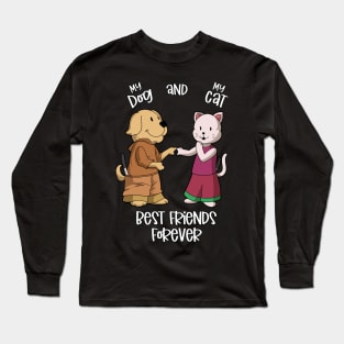 My pets love each other - dog and cat Long Sleeve T-Shirt